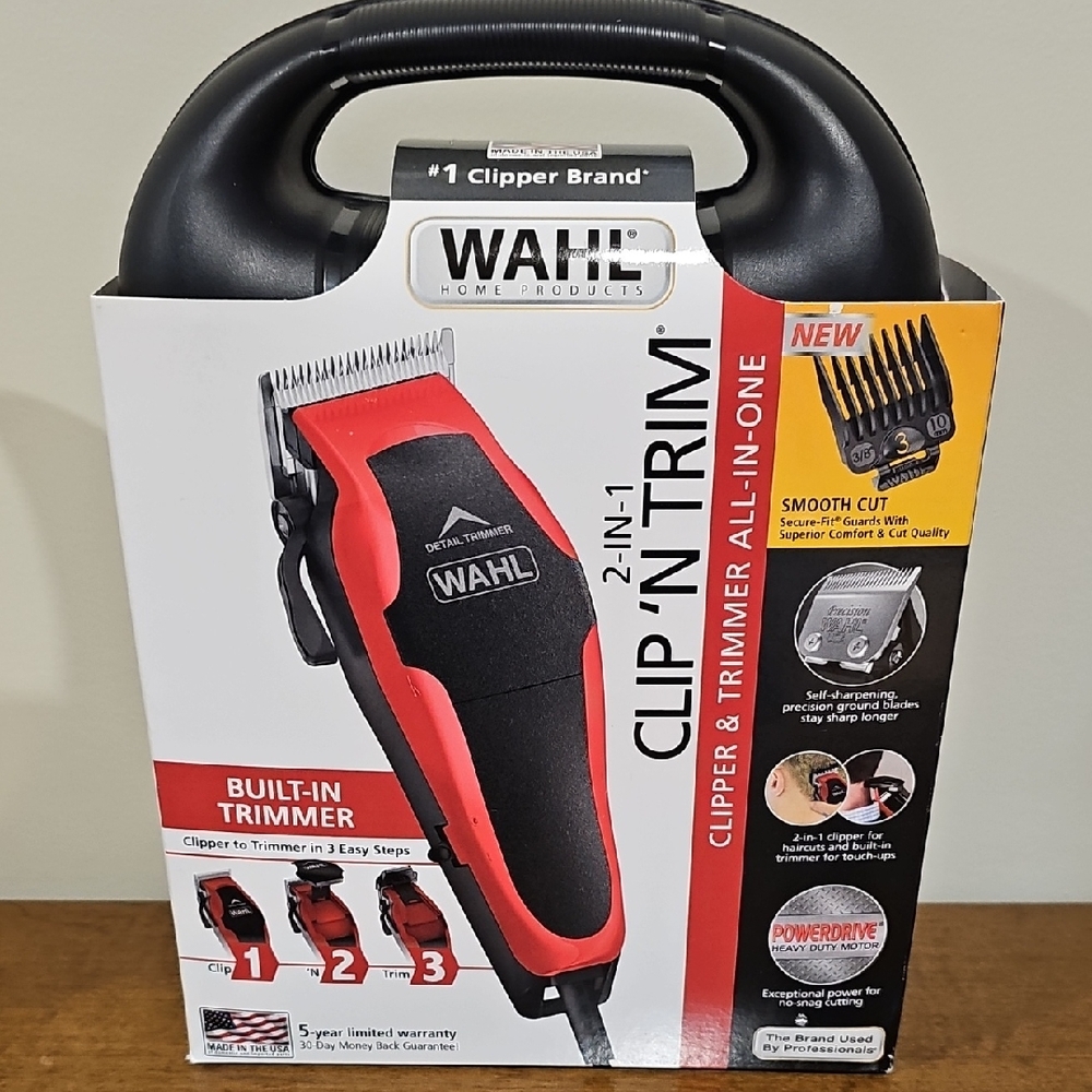 Wahl Red and Black 2-in-1 Clipper and Trimmer